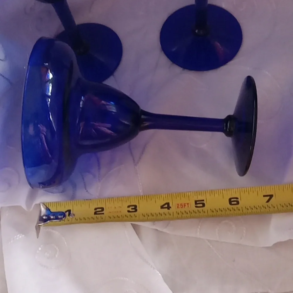 Beautiful Cobalt Blue Margarita Glasses From The 80 'S